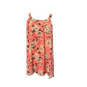 Torrid Tank Coral Floral Resort Cruise Vacation Sleeveless Goddess Hilo Hem 2x